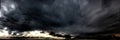 Massive storm front panoramic vista.