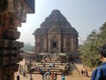 Massive Sun temple from the ancient world is located in the Indian state of Orrisa. UNESCO world heritage site of the lost empire. Royalty Free Stock Photo