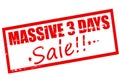 Massive three days sale Royalty Free Stock Photo