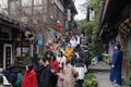 Massive tourists and local people on step street at Ciqikou