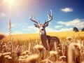 Massive Typical Whitetail Buck Royalty Free Stock Photo