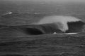 Massive Wave Breaking on Shallow Reef Black and White 2