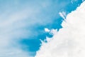 Massive White Cloud over blue sky nature cloudscape background Royalty Free Stock Photo