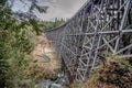 The massive wooden Kinsol Trestle of Shawnigan Lake Vancouver Island