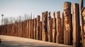 Massive wooden totems. Generative AI