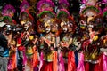 Masskara Festival street dance parade participant facing the video camera Royalty Free Stock Photo