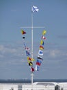 Mast with flags