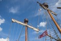 Mast of a historic sailing ship in the Harbor of TravemÃÂ¼nde