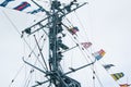 Mast of the military ship Royalty Free Stock Photo
