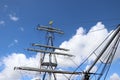 Mast of old sailing ship Royalty Free Stock Photo