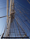Mast of an old sailsboat Royalty Free Stock Photo