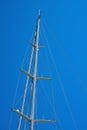 Mast of Sailboat Against a Blue Sky Royalty Free Stock Photo