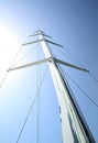 Mast of a sailboat against the sky Royalty Free Stock Photo