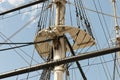 Mast and sailboat rigging Royalty Free Stock Photo