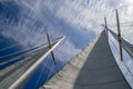 Mast of sailing yacht against the blue sky at sunny day Royalty Free Stock Photo