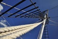 The mast of the ship, which goes to Mount Athos Royalty Free Stock Photo