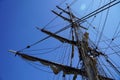 Mast of a tall ship Royalty Free Stock Photo