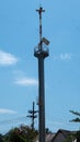 Mast with tsunami warning speakers and siren, on Koh Lanta island in southern Thailand