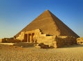 Mastaba and Great Pyramid in Egypt Royalty Free Stock Photo