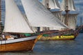 Masted sailing ships Royalty Free Stock Photo