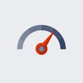 Speedometer vector icon with flat design