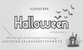 Halloween alphabet letters as a serif fonts set. Royalty Free Stock Photo