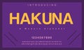 Hakuna font. Elegant alphabet letters font set.