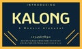 Kalong font. Elegant alphabet letters font and number. Royalty Free Stock Photo