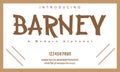 Barney font. Elegant alphabet letters font and number. Royalty Free Stock Photo