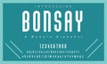 Bonsay font. Modern alphabet letters serif font and number. Royalty Free Stock Photo