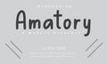 Amatory font. Modern alphabet letters serif font and number. Royalty Free Stock Photo