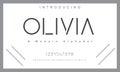 Olivia font. Elegant alphabet letters font and number.