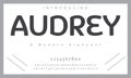 Audrey font. Minimal modern alphabet fonts.