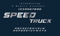 Speed Truck font. Abstract modern urban alphabet fonts.