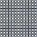 Black White Luxury Heraldic Cross Fence Geometric Glowing Dots Texture. Vector Seamless Graphic Digital Pattern Design Artwork Royalty Free Stock Photo