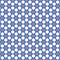 Red Blue Stars Flower Geometric Vector Background Texture.Digital Pattern Design Decorative Wallpaper Element