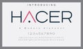 Hacer font. Abstract minimal modern alphabet fonts Royalty Free Stock Photo