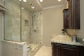 Master bath with glass shower