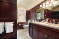 Master bath in luxury home Royalty Free Stock Photo