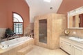 Master bath in luxury home Royalty Free Stock Photo