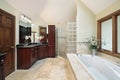 Master bath in luxury home Royalty Free Stock Photo