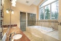 Master bath in luxury home Royalty Free Stock Photo