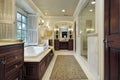 Master bath in luxury home Royalty Free Stock Photo