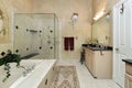 Master bath in luxury home Royalty Free Stock Photo