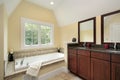 Master bath with marble tub Royalty Free Stock Photo
