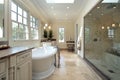 Master bathroom in new construction home Royalty Free Stock Photo