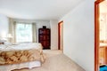 Master bedroom with an antique dresser