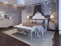 Master bedroom bohemian style Royalty Free Stock Photo