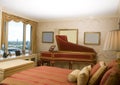 Master bedroom harpsichord penthouse new york Royalty Free Stock Photo