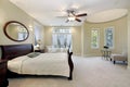 Master bedroom in luxury home Royalty Free Stock Photo